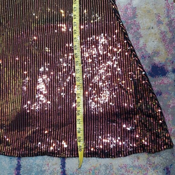 Miss Ord One Shoulder Sequin Maxi Dress Prom Evening - Picture 8 of 12